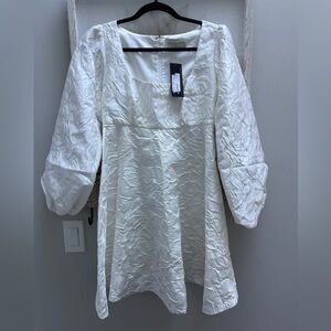 Sachin & Babi SAMPLE - white long sleeve mini dress